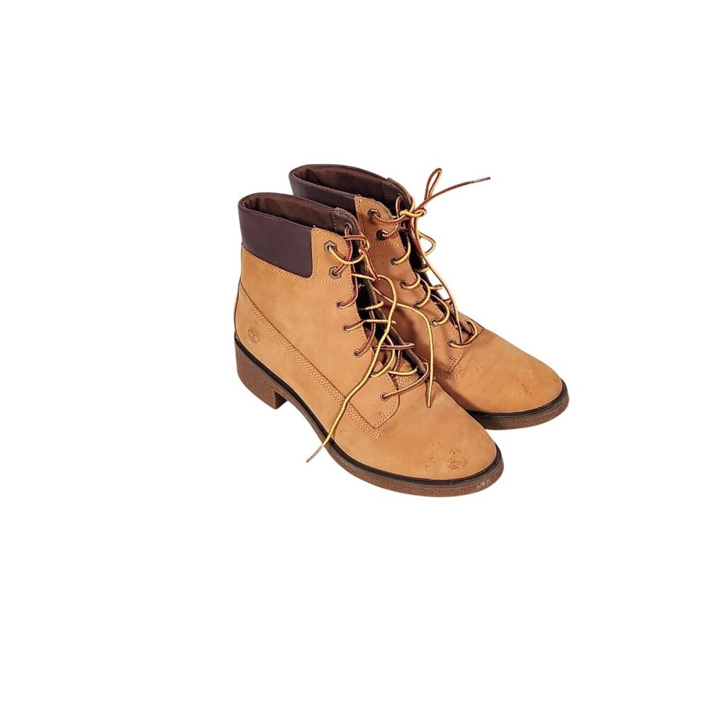 Timberland Women's Brinda 6 Inch Wheat Nubuck Lace Up Boots A1KLL US/10